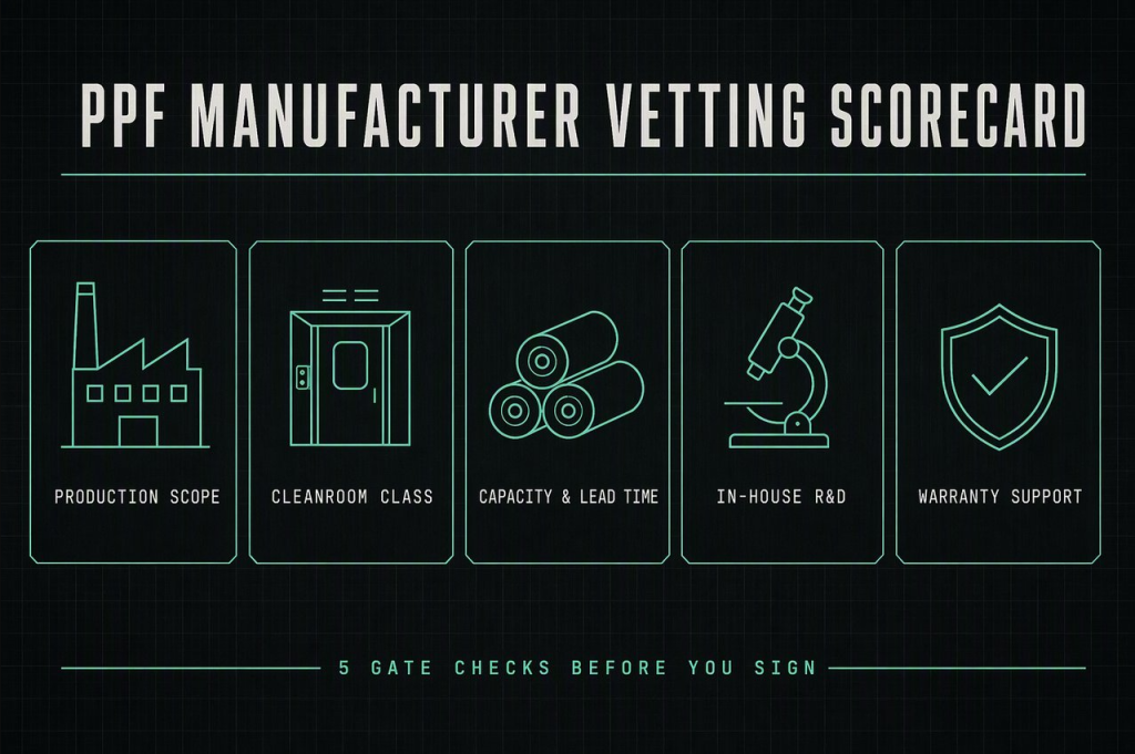 PPF MANUFACTURER VETTING SCORECARD